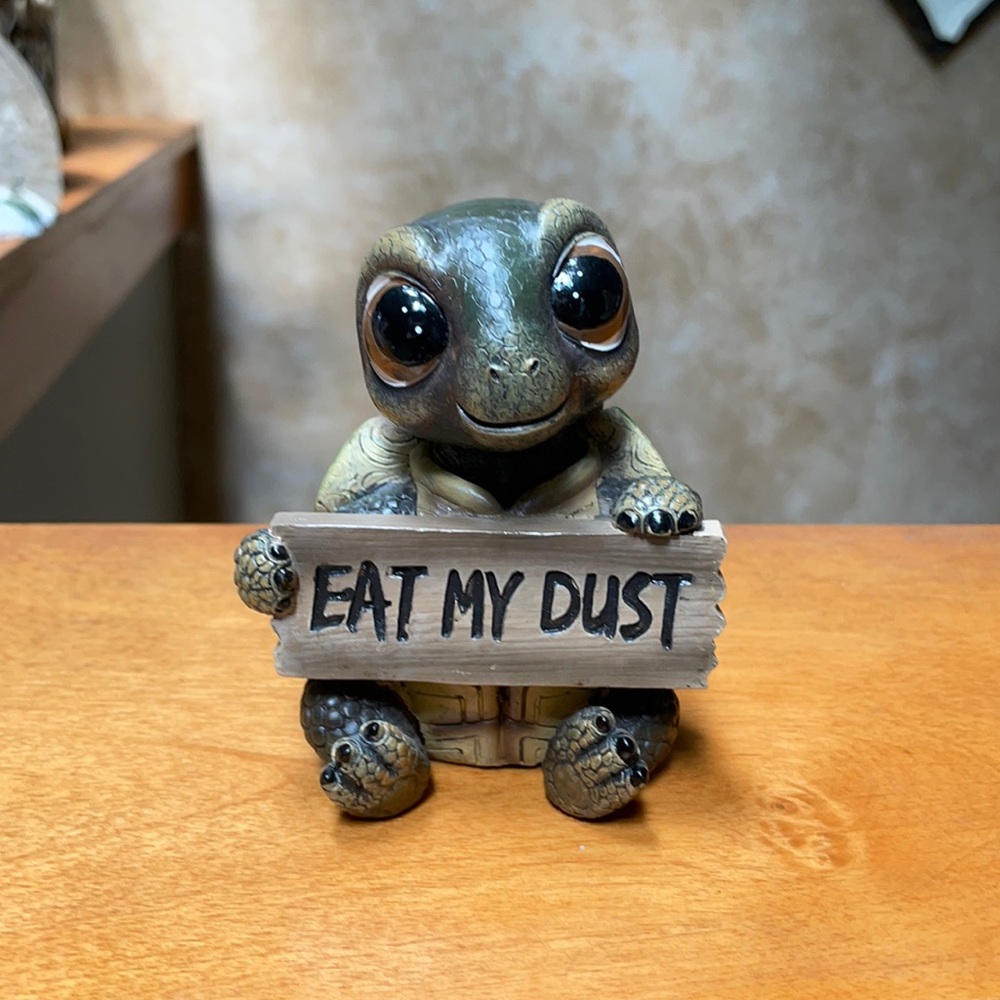 Eat My Dust Turtle Figurine